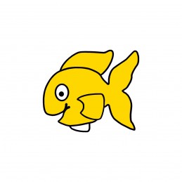 Pesce giallo 52 x 45 cm