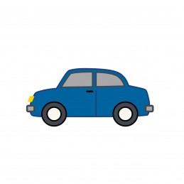 Macchina blu 155 x 70 cm