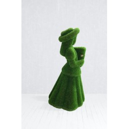 Ragazza con mazzo di fiori MT 1,46 X 0,84 X 0,94