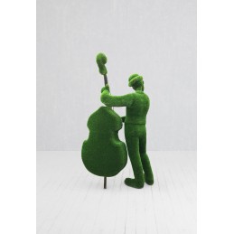Signore che suona il contrabasso MT 2,85 X 1,6 X 1,11