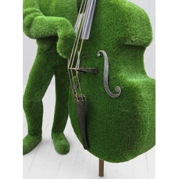 Signore che suona il contrabasso MT 2,85 X 1,6 X 1,11