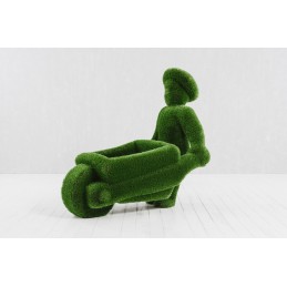 Uomo con la carriola MT 1,35 X 1,3 X 0,9