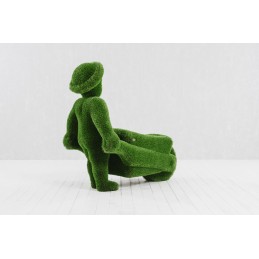 Uomo con la carriola MT 1,35 X 1,3 X 0,9