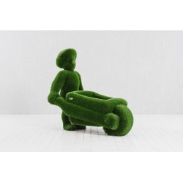 Uomo con la carriola MT 1,35 X 1,3 X 0,9