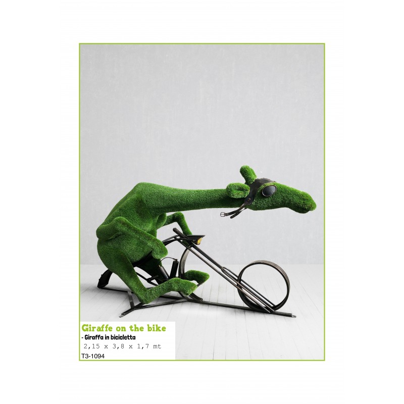 Giraffa in bicicletta MT 2,15 X 3,8 X 1,7