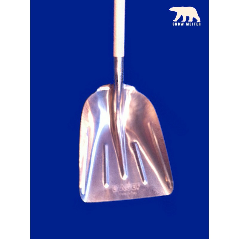 Badile pala per neve e granaglie in alluminio con manico in legno